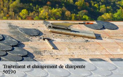Traitement et changement de charpente  saint-sebastien-de-raids-50190 GW couvreur 50