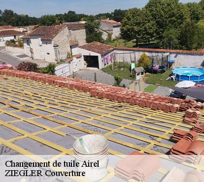 Changement de tuile  airel-50680 ZIEGLER Couverture 