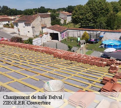 Changement de tuile  belval-50210 ZIEGLER Couverture 