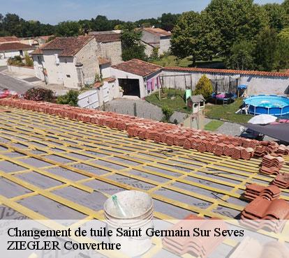 Changement de tuile  saint-germain-sur-seves-50190 ZIEGLER Couverture 