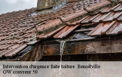 Intervention d'urgence fuite toiture benoitville-50340 GW couvreur 50