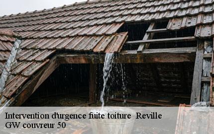 Intervention d'urgence fuite toiture reville-50760 GW couvreur 50