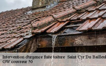 Intervention d'urgence fuite toiture   saint-cyr-du-bailleul-50720 GW couvreur 50