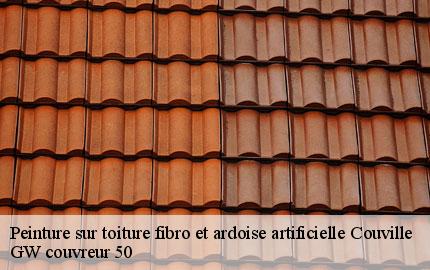 Peinture sur toiture fibro et ardoise artificielle  couville-50690 GW couvreur 50