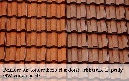Peinture sur toiture fibro et ardoise artificielle lapenty-50600 GW couvreur 50
