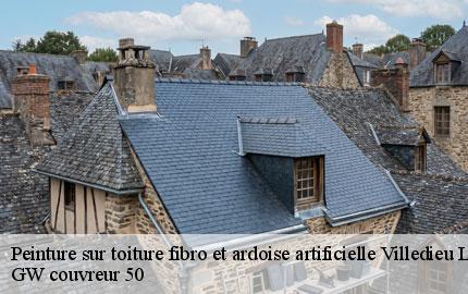 Peinture sur toiture fibro et ardoise artificielle villedieu-les-poeles-50800 GW couvreur 50
